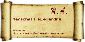 Marschall Alexandra névjegykártya